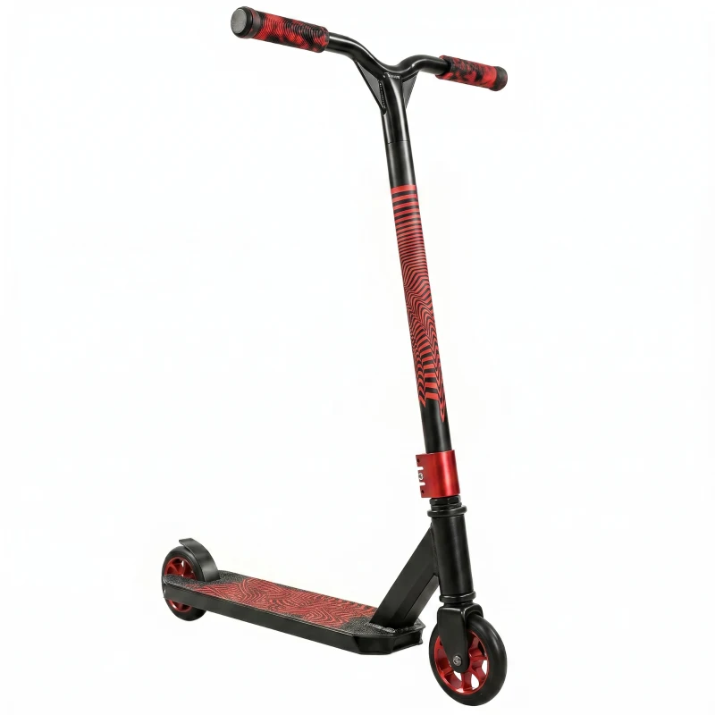 SPORTNOW Scooter Acrobático para Trucos Patinete Freestyle con Rodamientos ABEC-9 Ruedas 120 mm Giro 360° para Skatepark Rojo