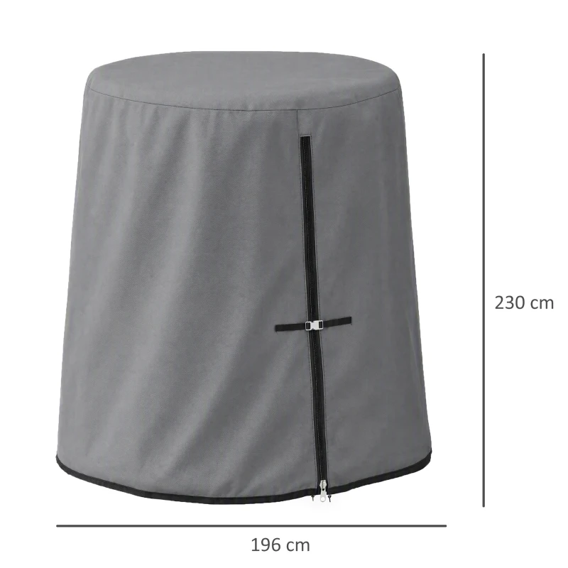 Outsunny 196 x 230 cm Hanging Egg Chair Protective Cover - Grey