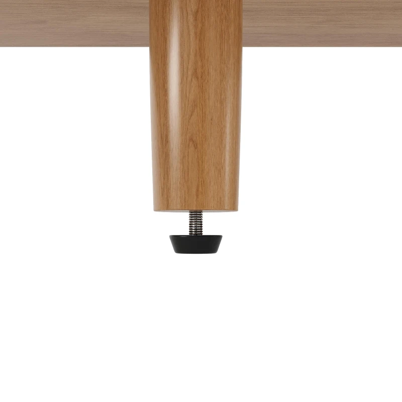 Adjustable-Feet Dining Room Cupboard with Wine Glass Holders, High-quality Sideboard with for Kitchen or Hallways, 140L x 40.5W x 174.5H cm, Wood