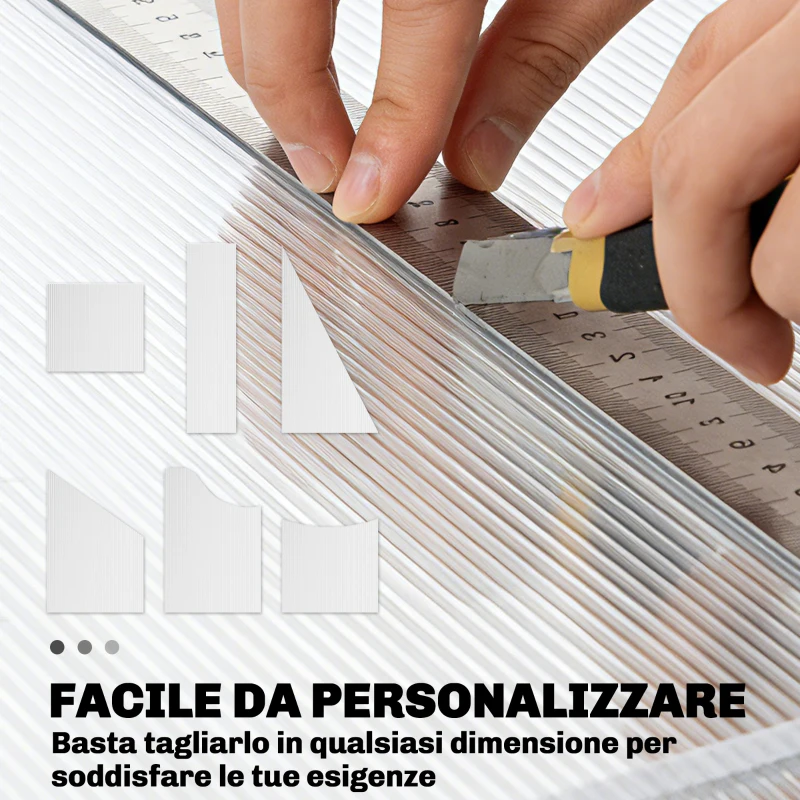 Outsunny Set di 10 Lastre Alveolari in Policarbonato, 120x60 cm, Anti-UV, Tagliabili, per Serre, Pensiline, Tettoie