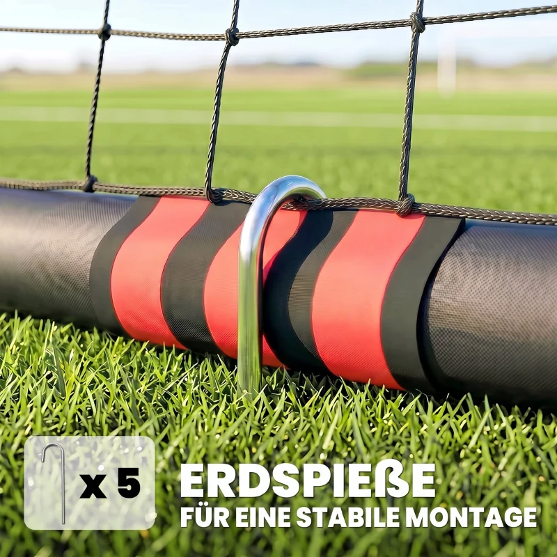 SPORTNOW Fußballtor für Garten 1,8 x 1,2 m Jugendliche & Erwachsene Robustes Outdoor Tor mit Tornetz Polsterung, Erdhaken