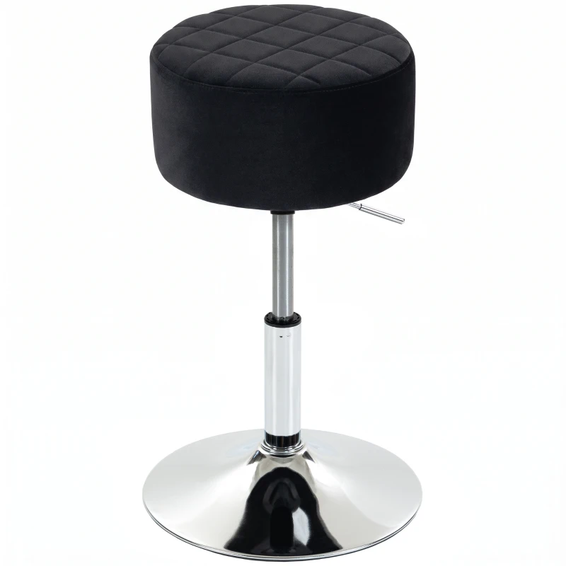 HOMCOM Bar Stool Adjustable Swivel Chair PU Leather Seat 1 Piece, Black