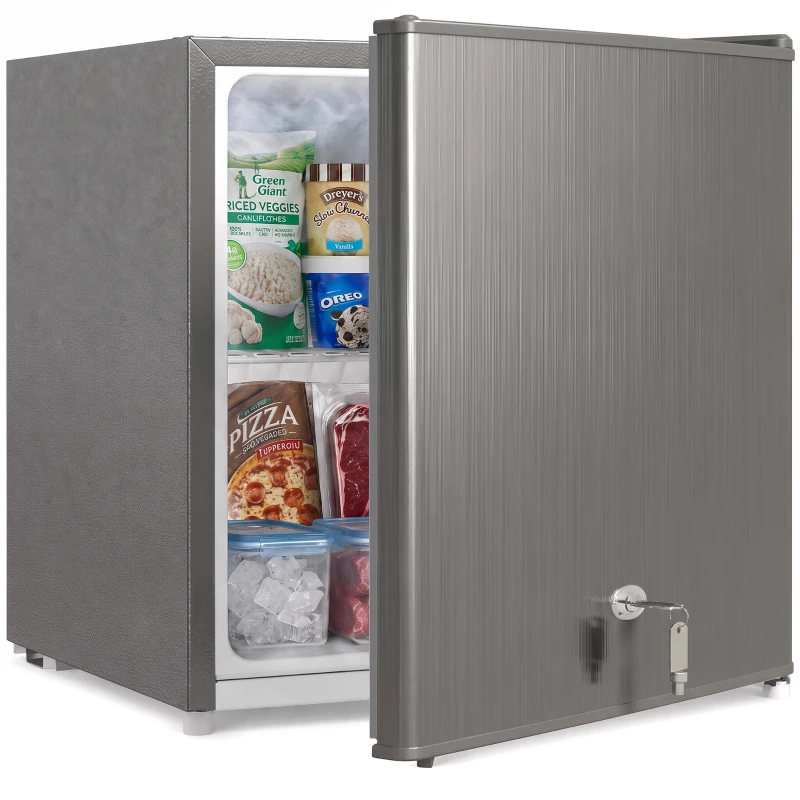 HOMCOM Mini-zamrażarka 35 l, elektryczna wolnostojąca, 161 W, mini skrzynia zamrażająca, 47 x 44,2 x 48,8 cm, szary
