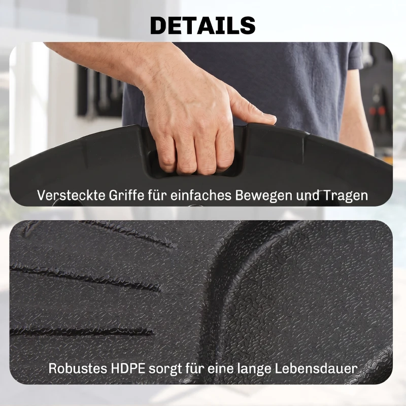 Outsunny Schirmgewicht, Schirmfuß, 4 Teile, befüllbar, für 52 kg Wasser oder 68 kg Sand, 48 x 48 x 8 cm