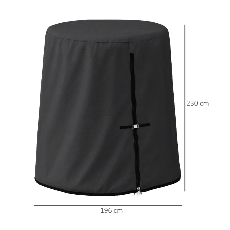 Outsunny 196 x 230 cm Hanging Egg Chair Protective Cover - Black
