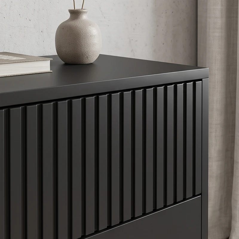 HOMCOM Bedside Cabinet, Bedside Table with 2 Drawers, Storage and Steel Legs for Bedroom, Living Room, Black