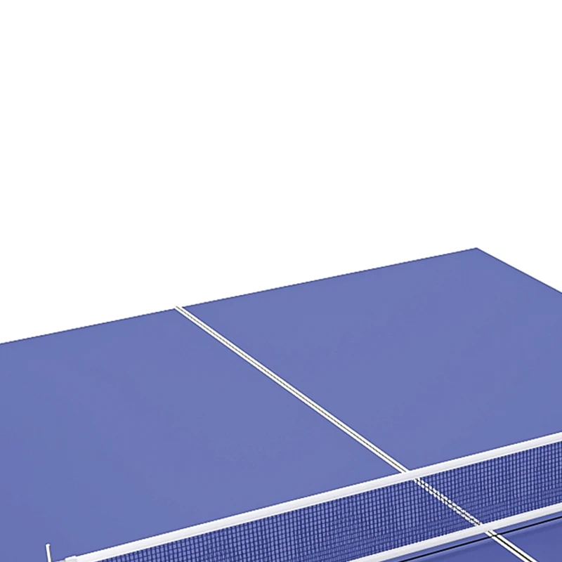 SPORTNOW 9 ft Folding Ping Pong Table Top for Billiard Tables, Table Tennis Conversion Top with Net, Foam Padding, Blue