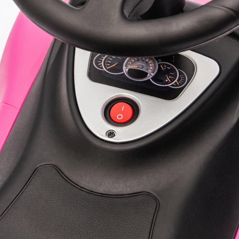 AIYAPLAY Ride on Car, Porsche Licensed Toddler Push Car with Horn, Headlights, Sound and Steering Wheel for 18-36 Months, Pink
