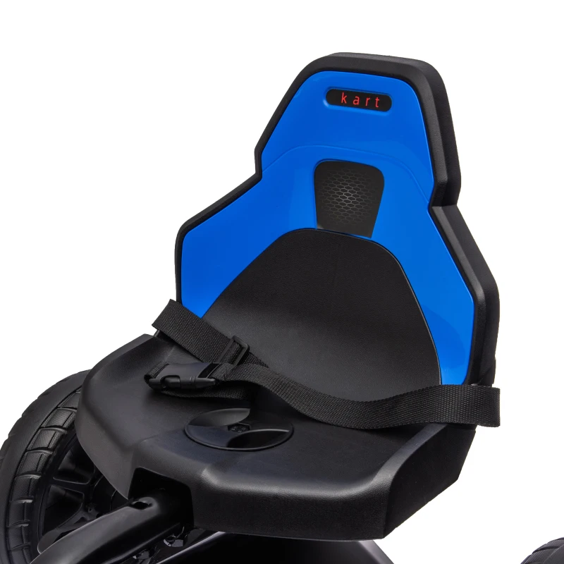 HOMCOM Kids Pedal Go Kart, with Adjustable Seat, EVA Wheels, Seat, Handbrake - Blue