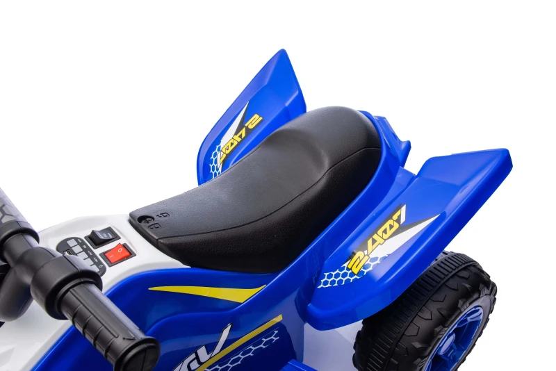 Quad elettrico per bambini 12V, due velocità (alta/bassa) e avanti/indietro, 85x55x55,3 cm, Blu