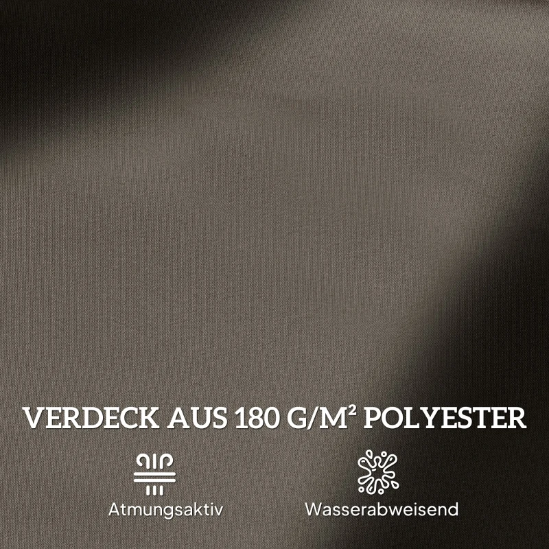 Outsunny Parasol met parasolstandaard en dubbele parasol 460 x 270 cm donkergrijs