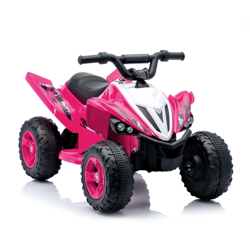 Kinder Quad elettrico 12V, due velocità (alta/bassa) e avanti/indietro, 85x55x55,3 cm, Rosa