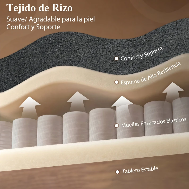 HOMCOM Sofá Cama 2 Plazas 3 en 1 con Respaldo Ajustable Bolsillos Laterales 2 Almohadas para Sala de Estar Gris Oscuro