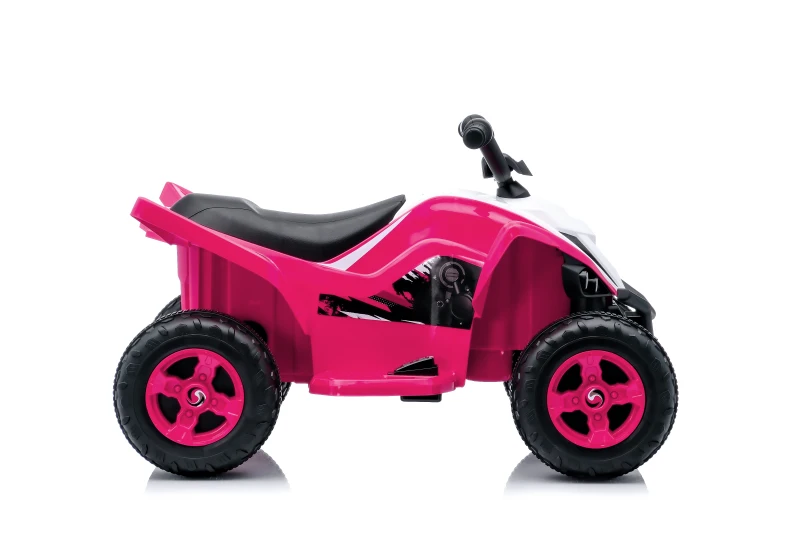 Kinder Quad elettrico 12V, due velocità (alta/bassa) e avanti/indietro, 85x55x55,3 cm, Rosa