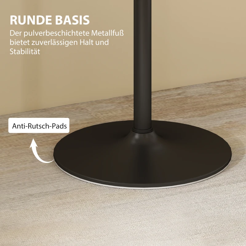HOMCOM Eettafel, 70 x 70 cm vierkante keukentafel voor 4 personen met marmerlook voor keuken wit