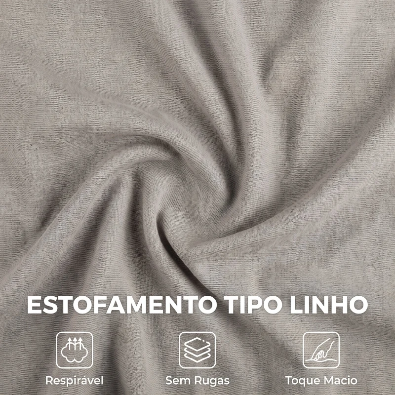 HOMCOM Cadeirão de Baloiço com Apoio para os Pés Ajustável 5 Posições Apoios de Braços em Madeira Acolchoamento Duplo Cinza Claro