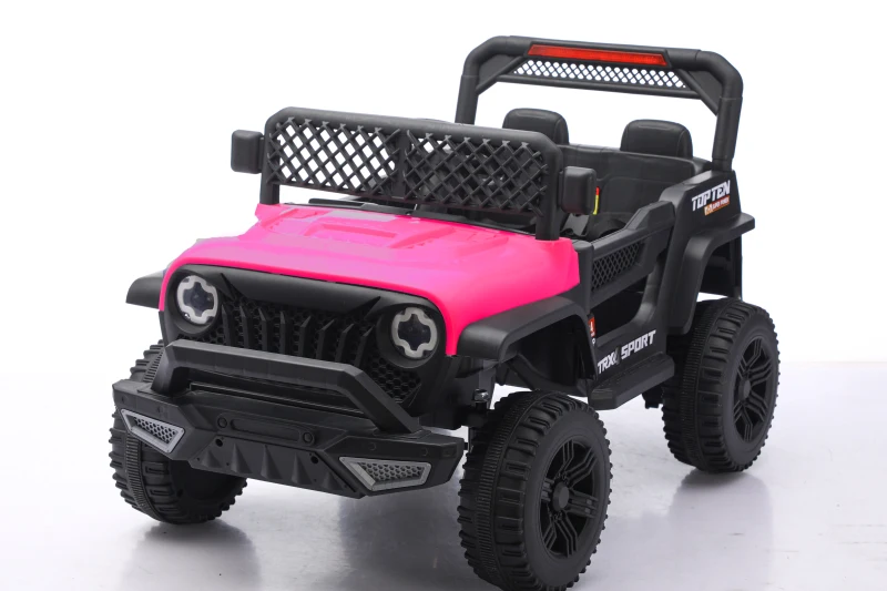 12V Auto elettrica per bambini, telecomando parentale e modalità di guida manuale, 96x59,2x58 cm, Rosa