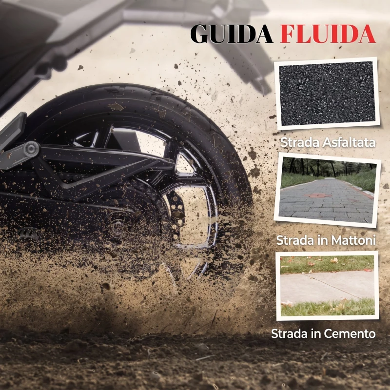 AIYAPLAY Moto Elettrica per Bambini 3-6 Anni Licenza Honda, 12V Doppi Motori, Rotelle, 3 km/h, Max 30kg, Giallo