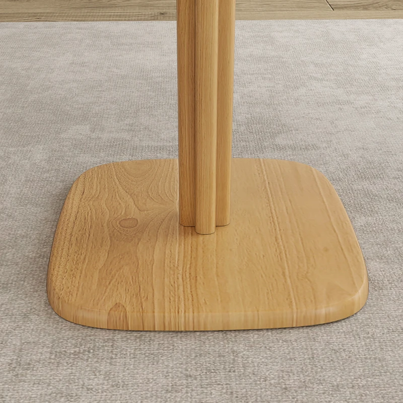 HOMCOM Eettafel, 70 x 70 cm keukentafel voor 4 personen van rubberhout voor keuken, eetkamer, naturel