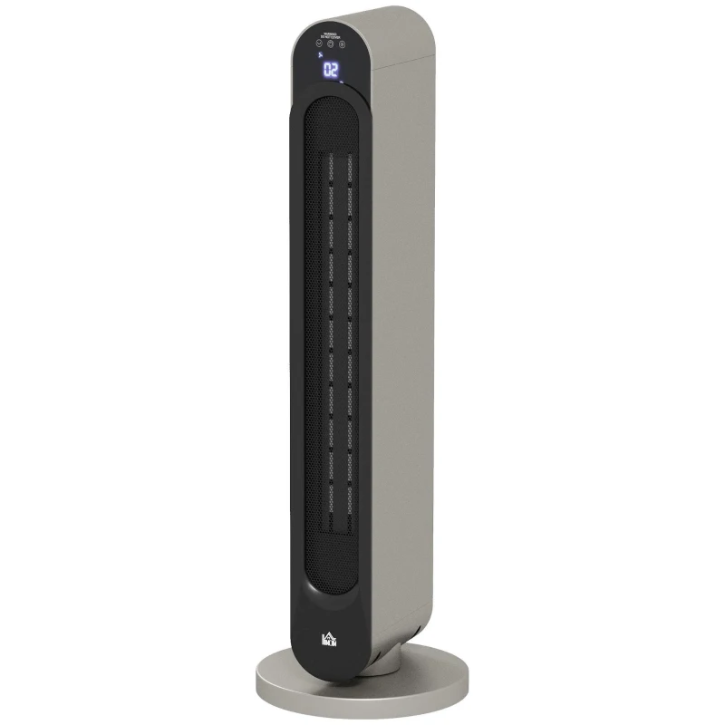 HOMCOM Elektrische Verwarming, 3 Modi, 12-Uurs Timer, LED Display, Oscillatiefunctie