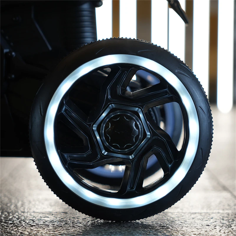 Moto elettrica per bambini, ruote luminose, marcia avanti/indietro e indicatore batteria in tempo reale, 78,1x40,6x51,5 cm, Blu
