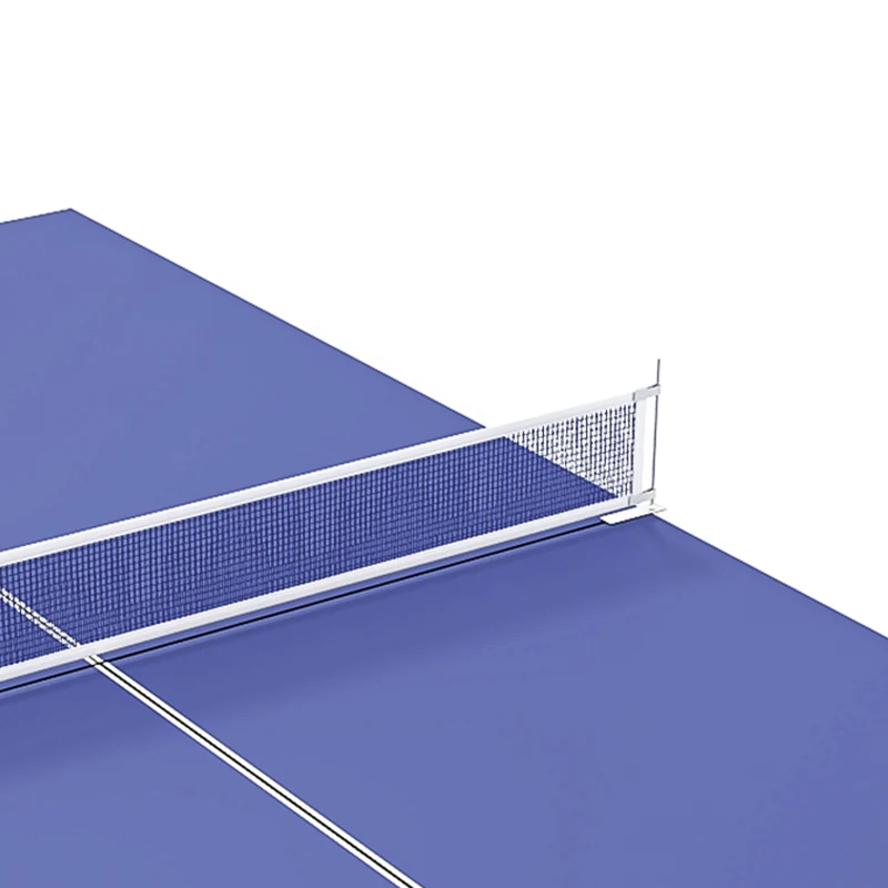 SPORTNOW 9 ft Folding Ping Pong Table Top for Billiard Tables, Table Tennis Conversion Top with Net, Foam Padding, Blue