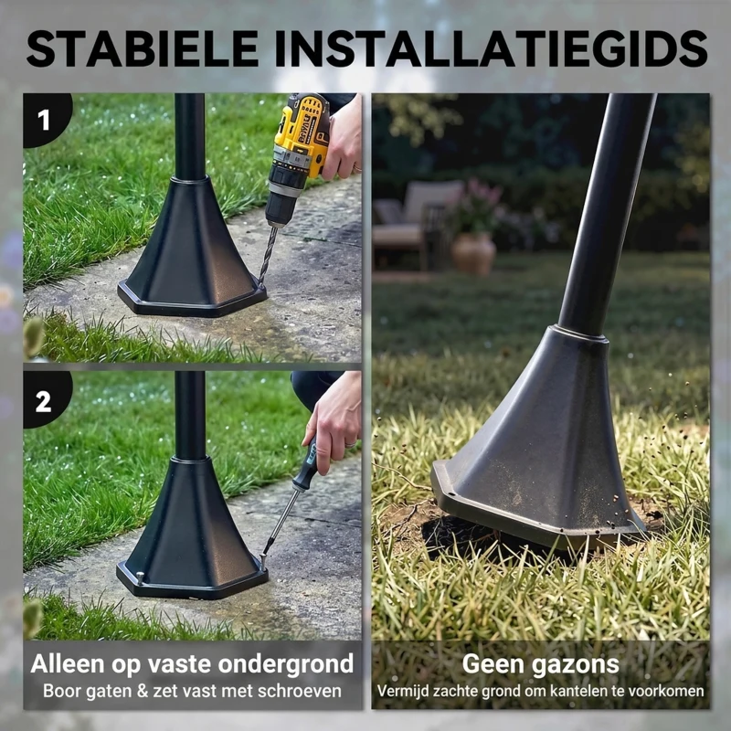 Outsunny zonne-tuinlantaarn met 3 vlammen zonnelantaarn 120 lumen roestvrij staal(m-8)