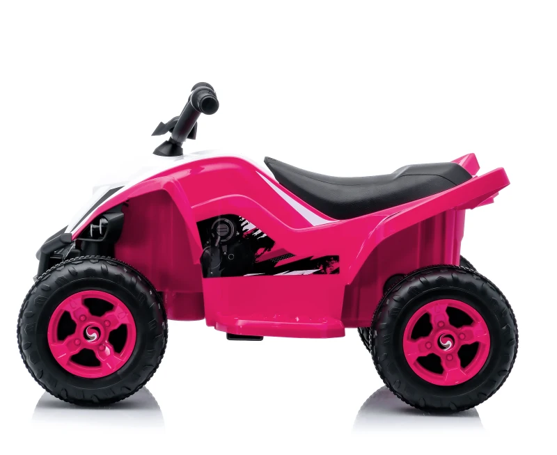 Kinder Quad elettrico 12V, due velocità (alta/bassa) e avanti/indietro, 85x55x55,3 cm, Rosa