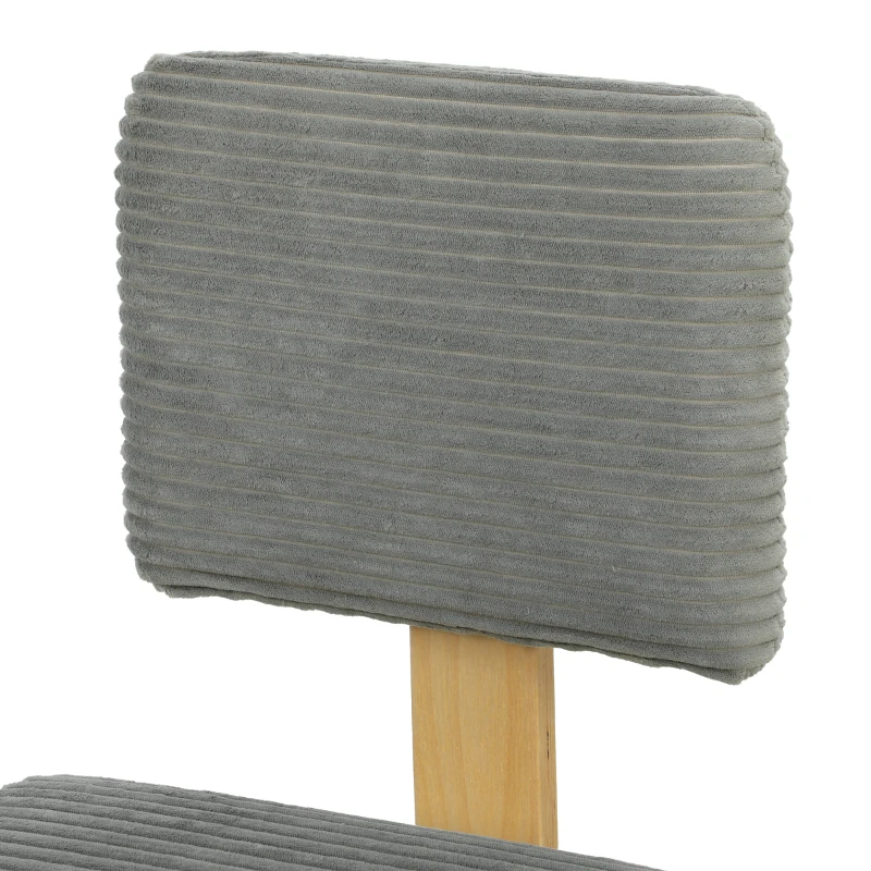 HOMCOM Silla de Rodillas Ergonómica con Respaldo Apoyo para Rodillas y Tapizado de Pana Gris