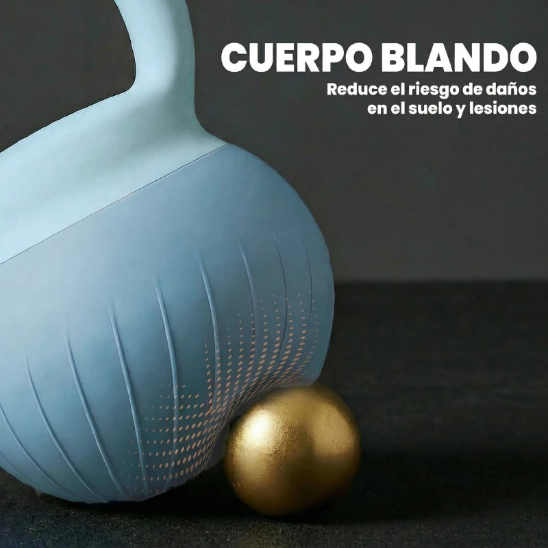 SPORTNOW Pesa Rusa 8 kg Kettlebell Relleno de Arena Metálica y Mango Antideslizante para Entrenamiento 21,5x21,5x27,7 cm Azul