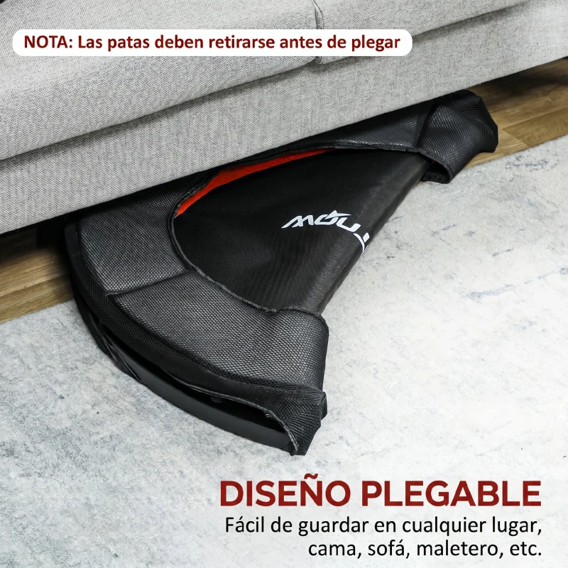 SPORTNOW Trampolín de Fitness Ø102 cm Cama Elástica Plegable con Marco de Acero Antideslizantes Carga 100 kg Rojo