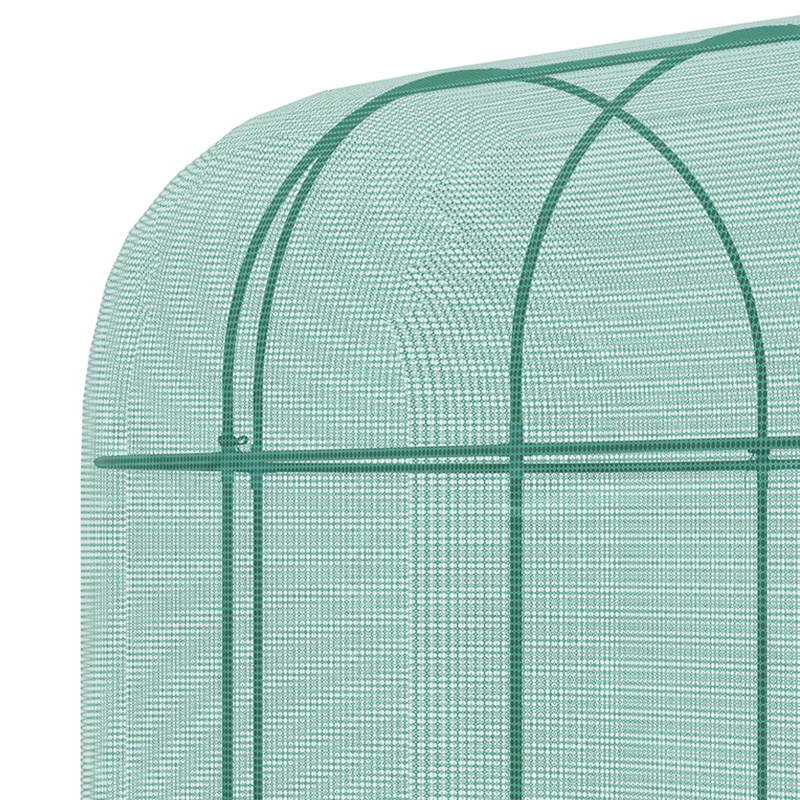 Outsunny Vogelbeschermingsnet, metalen frame, ritssluitingdeur, eenvoudig opzetten en afbreken, 3 x 1 x 1,5 m, groen
