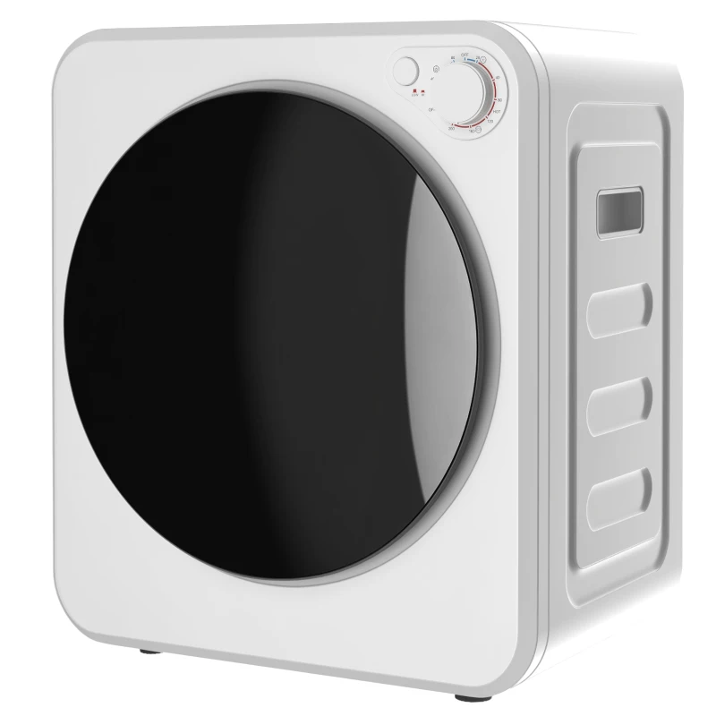 HOMCOM Sèche-linge à évacuation portable 2,5 Kg, sèche-linge électrique 400/800 W, 5 modes de séchage, 48 x 44 x 57 cm, blanc(m-14)