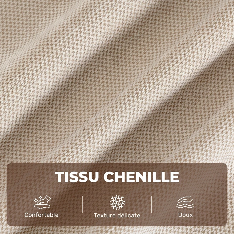 HOMCOM Fauteuil Releveur Électrique Massage et Chaleur Fauteuil Relax Électrique Chenille Ports USB Dossier Inclinable Crème