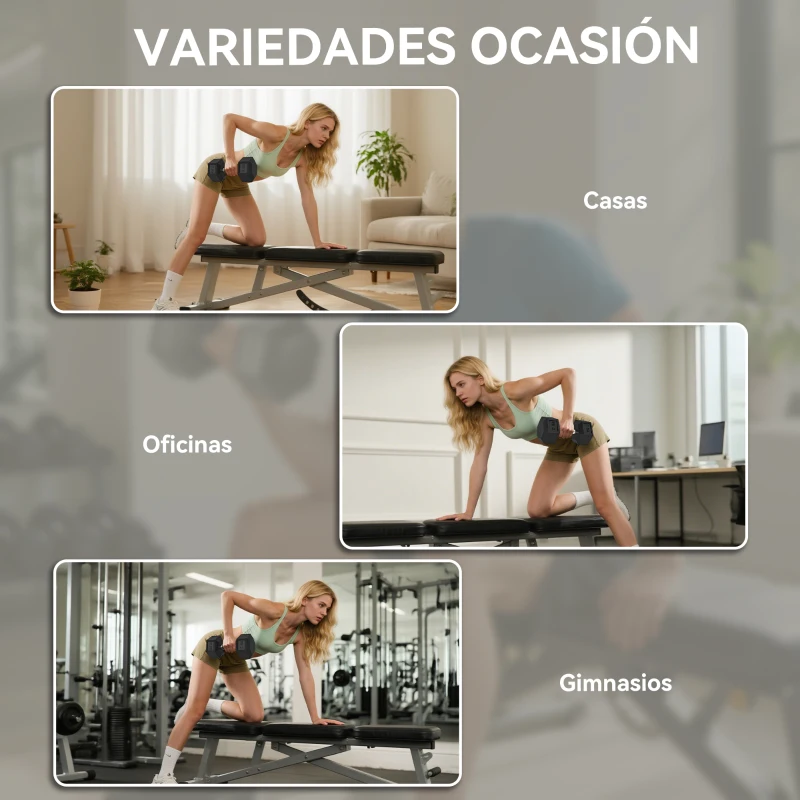 HOMCOM Set de 2 Mancuernas Hexagonales de 2x17,5 kg de Hierro Fundido Recubiertas en Goma para Entrenamiento en Casa Gimnasio