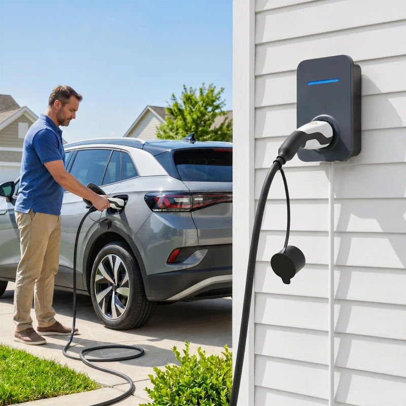 HOMCOM Cavo Ricarica EV Tipo 2, 22kW, 32A, Modalità 3, Trifase, 5m