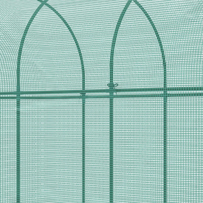 Outsunny Vogelbeschermingsnet, metalen frame, ritssluitingdeur, eenvoudig opzetten en afbreken, 3 x 1 x 1,5 m, groen