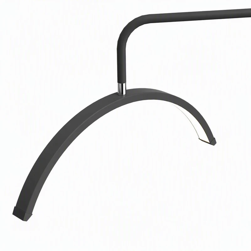HOMCOM Staande lamp met 350° draaibare kop, 7 kleurtemperaturen en telefoonhouder