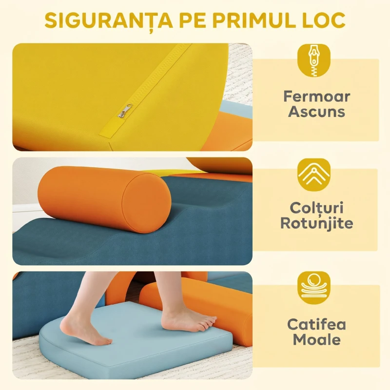 AIYAPLAY Set 9 piese de Joacă Moale pentru Copii 3-6 ani