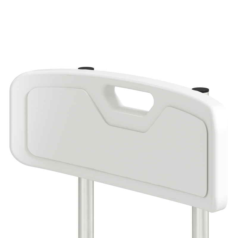 HOMCOM Banc de Transfert Baignoire, Hauteur Réglable à 10 Niveaux, Large Assise, Dossier, Accoudoir, 86x60x89-101cm, Blanc