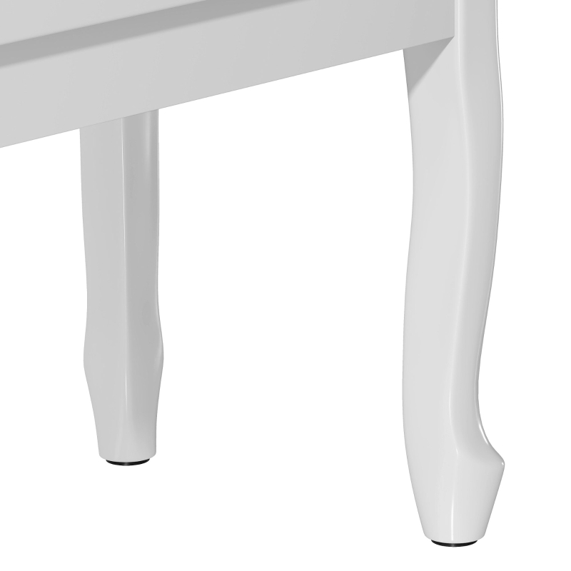 HOMCOM Banc de Piano, Tabouret Piano Réglable en Hauteur 45-56 cm, Banc de Clavier, Siège Rembourré en Velours, Blanc