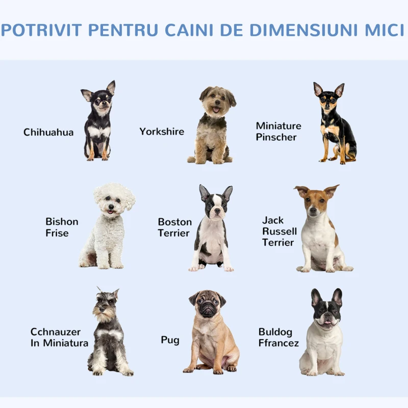 PawHut Cușcă Metalică pentru Câini, Pliabilă, cu 2 Uși și Încuietori de Siguranță, Ideală pentru Transport Auto sau Dresaj în Casă, 76x46x52 cm