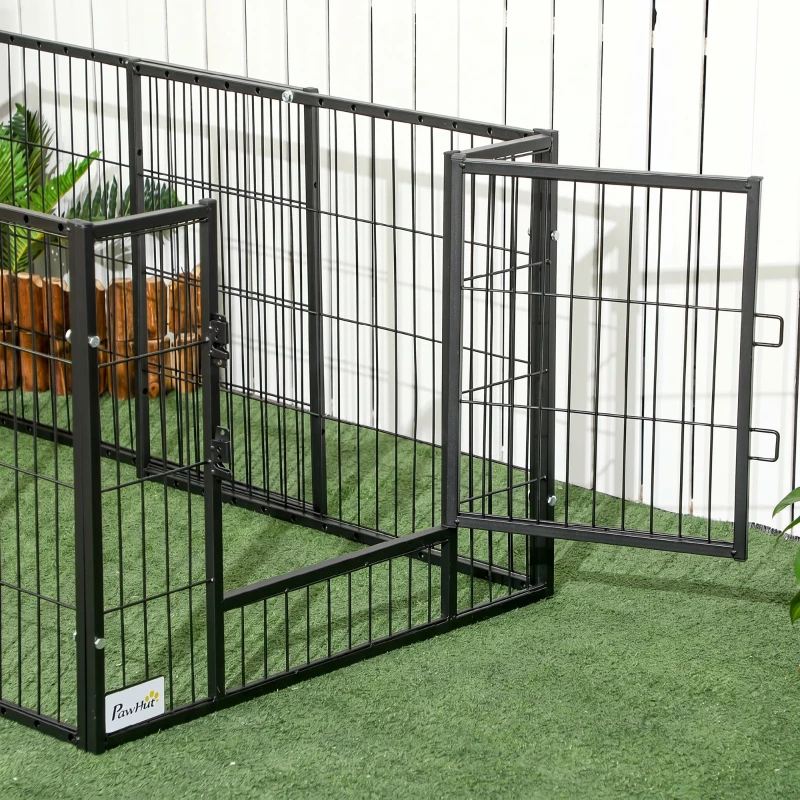 Pawhut tarc Animale – 6 Panouri Reglabile pentru Joaca & Exercitii
