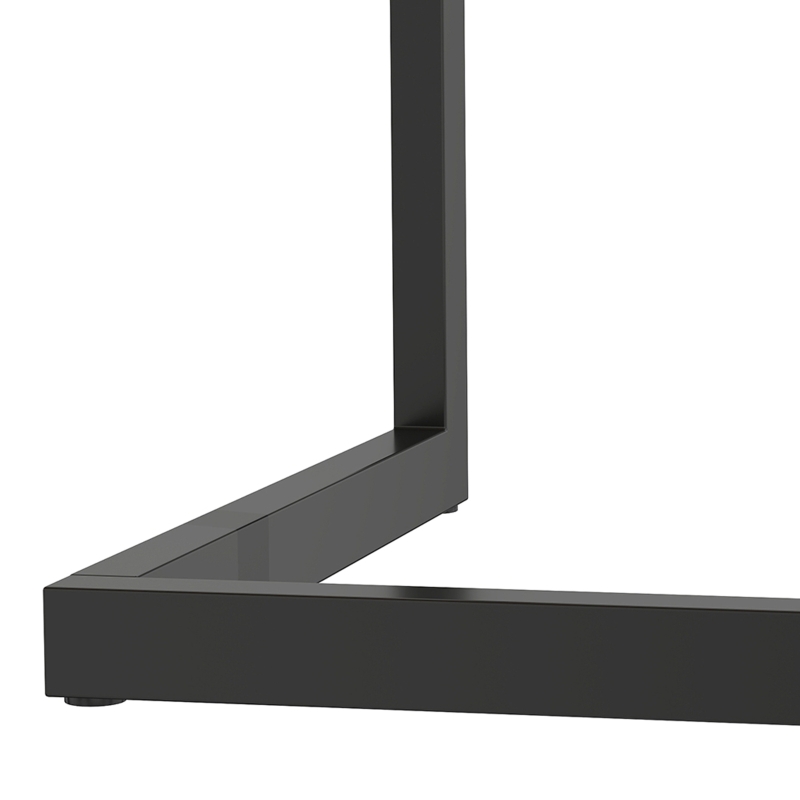 HOMCOM Mesa de Comedor para 2 Personas con Tablero Grueso Patas Metálicas Estilo Moderno 110x67x75,5 cm Roble