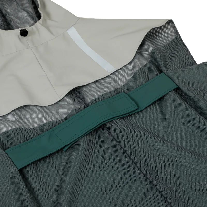 PawHut Impermeable para Perros con Capucha Orificio para Correa y Tiras Reflectantes para Perros de Talla Gigante Verde