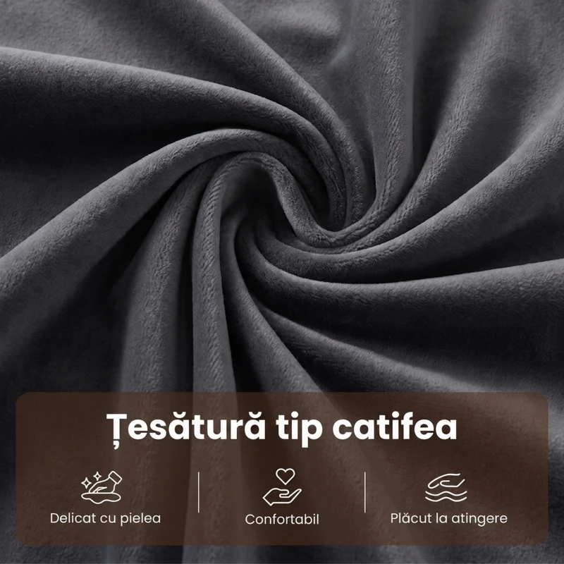 HOMCOM Fotoliu Extensibil 4 în 1 Tapițat, Rabatabil 3 Poziții, Catifea cu Roți, 73x90x83 cm, Gri Închis