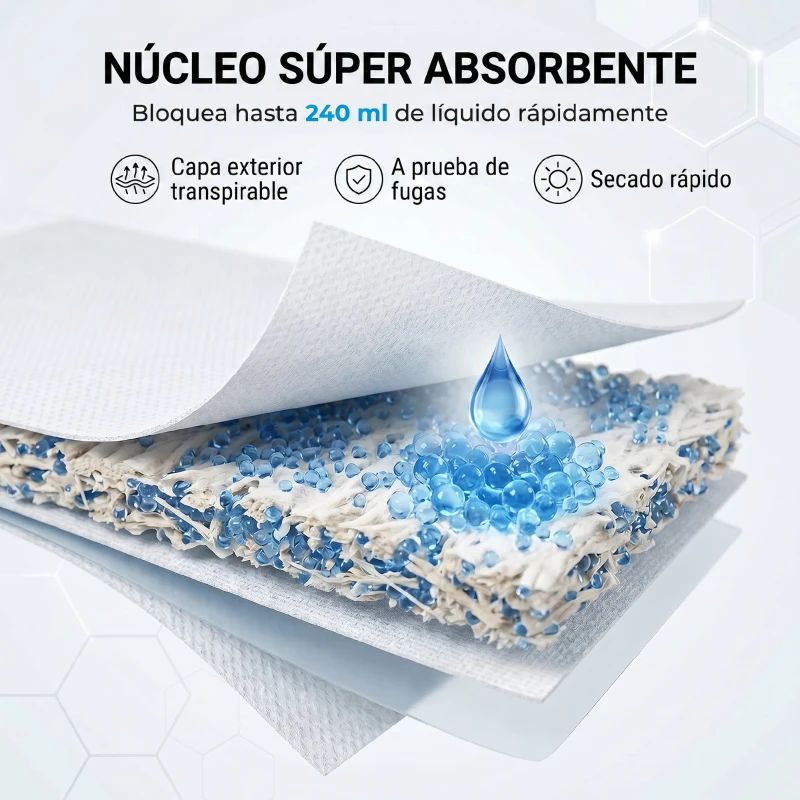 PawHut Pañales Desechables para Perros Machos 48 Unidades Súper Absorbentes Antifugas para Cachorros Talla M