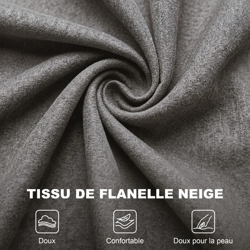 HOMCOM Fauteuil de Salon, Fauteuil d'Appoint Mi-Siècle Moderne en Velours avec Haut Dossier Capitonné à Oreilles, Gris(m-6)