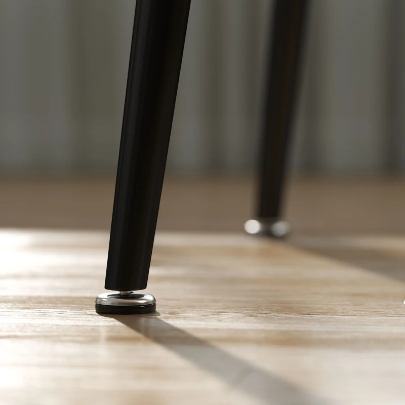HOMCOM Esstisch für 4 Personen, 110 cm Nordischer Rechteckiger Küchentisch mit Stahlbeinen für Wohnzimmer und Esszimmer, Eiche
