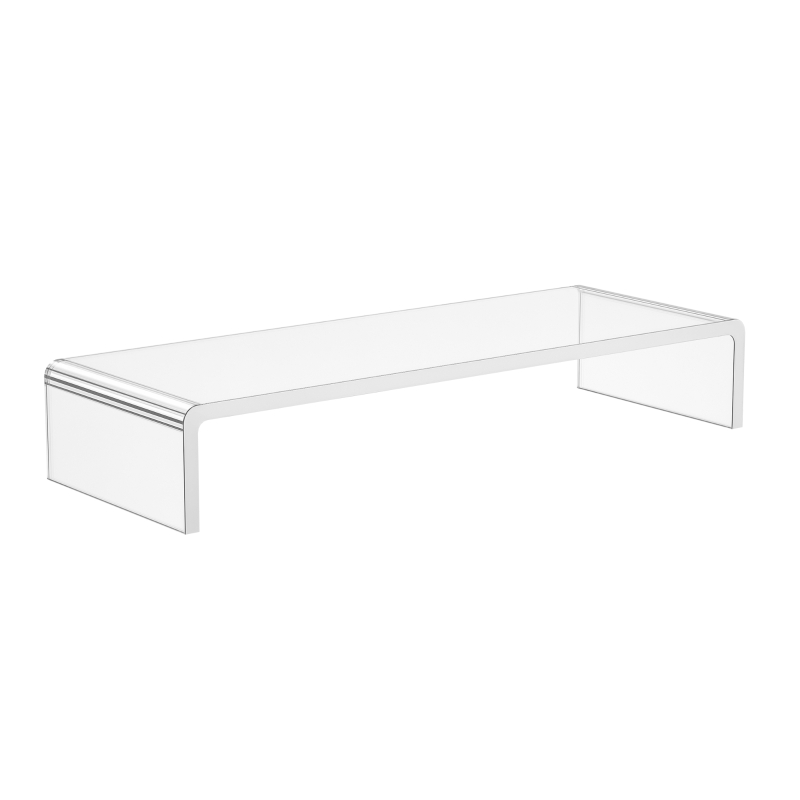 HOMCOM beeldschermstandaard monitorstandaard plexiglas standaard voor TFT-/LCD-monitoren(m-9)